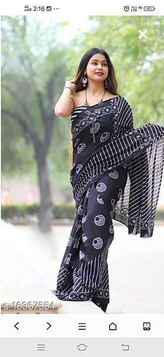 Post image Pure cotton hand printed Mulmul saree with blouse.
WhatsApp number 9636558061