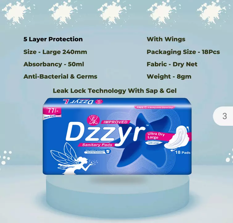Dzzyr sanitary pads  uploaded by business on 1/5/2023