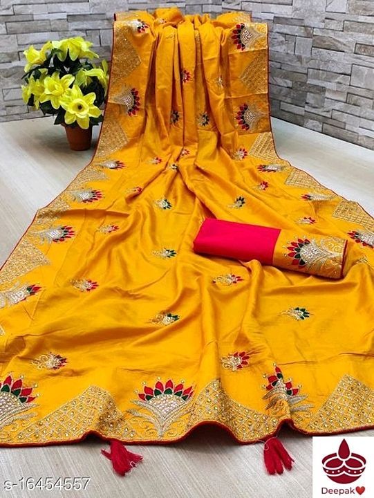 Post image Aagyeyi Ensemble Sarees

Saree Fabric: Dola Silk
Blouse: Separate Blouse Piece
Blouse Fabric: Dola Silk
Pattern: Self-Design
Blouse Pattern: Same as Saree
Multipack: Single
Sizes: 
Free Size (Saree Length Size: 5.5 m, Blouse Length Size: 0.8 m) 
Dispatch: 2-3 Days
Price 849
Free shipping
Code available
Whatsapp number 8473980716