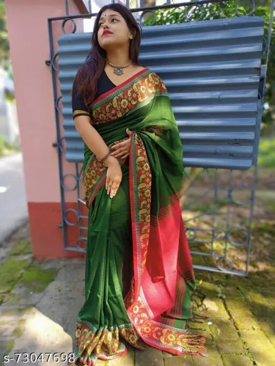 Pure khadi cotton saree uploaded by business on 1/5/2023