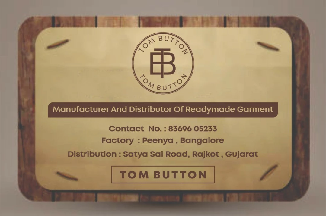 Visiting card store images of Tom button
