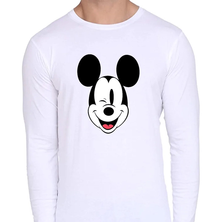 White printed T-shirt, has a round neck, and long sleeves
Name: White printed 180 gsm round neck uploaded by business on 1/5/2023