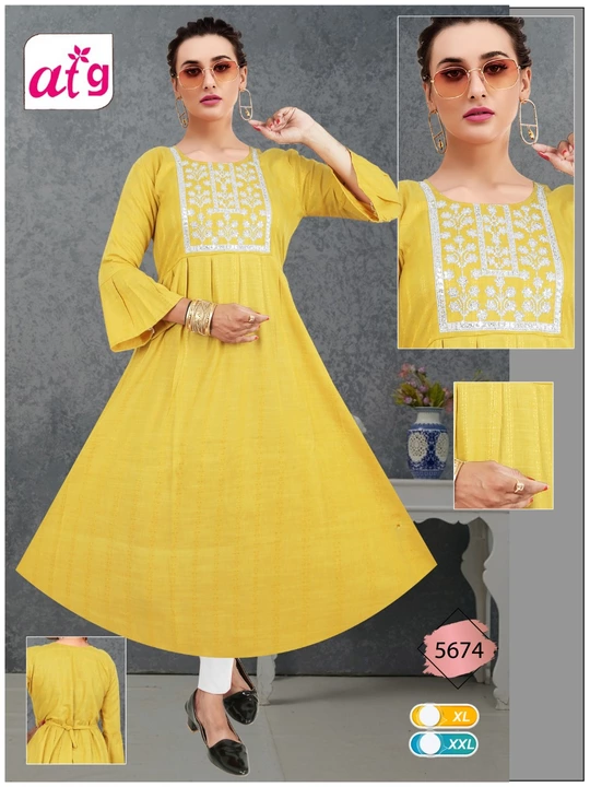Embroidery work Kurtis  uploaded by H Kumar Manufacturer on 1/5/2023