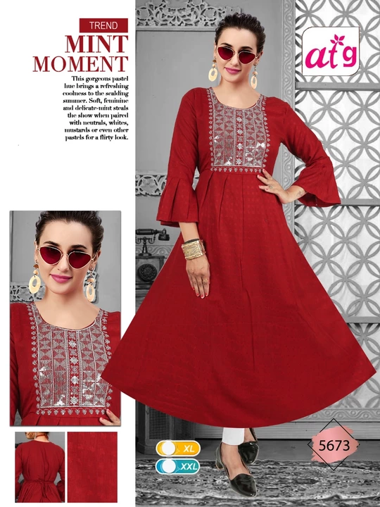 Embroidery work Kurtis  uploaded by H Kumar Manufacturer on 1/5/2023