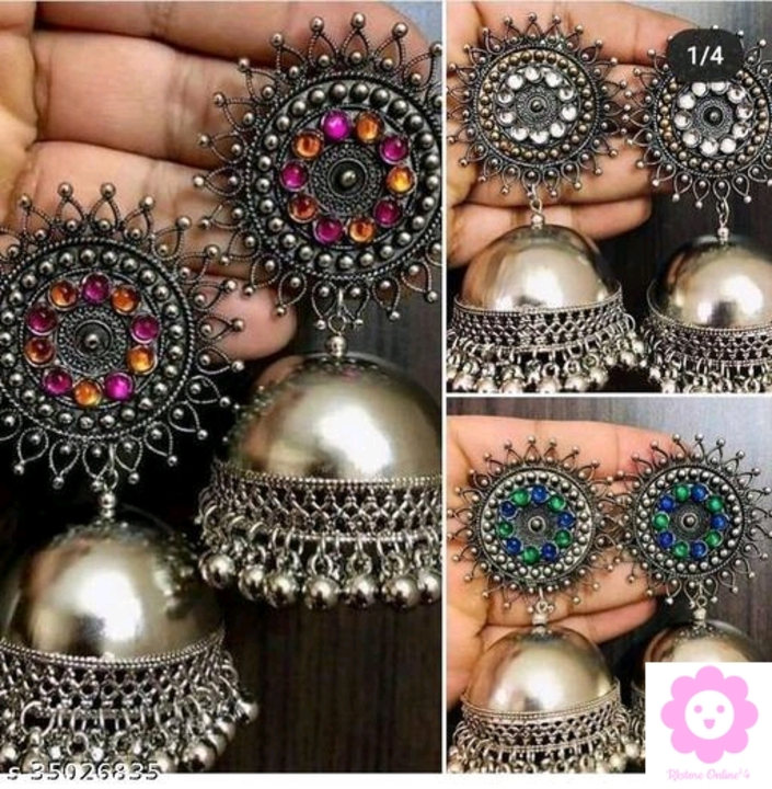 Post image Only for prepaid order 💳📲Catalog Name:*Twinkling Fusion Earrings*Base Metal: BrassPlating: Product DependentSizing: AdjustableStone Type: Artificial StonesType: JhumkhasNet Quantity (N): 1
Dispatch: 2 Days
*Proof of Safe Delivery! Click to know on Safety Standards of Delivery Partners- https://ltl.sh/y_nZrAV3