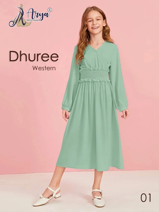 DHUREE KIDS WESTERN
- 6 Colour
- Fabric - Georgette 
- Inner - heavy crep 
- Size
Year = size
- 6 to uploaded by SN creations on 1/6/2023