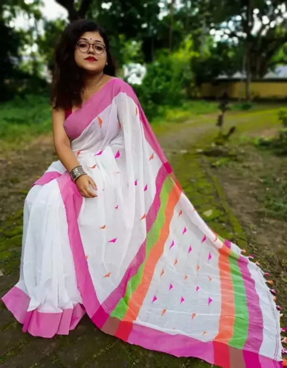 Handloom Khadi cotton saree  uploaded by Matri Saree Center on 1/6/2023
