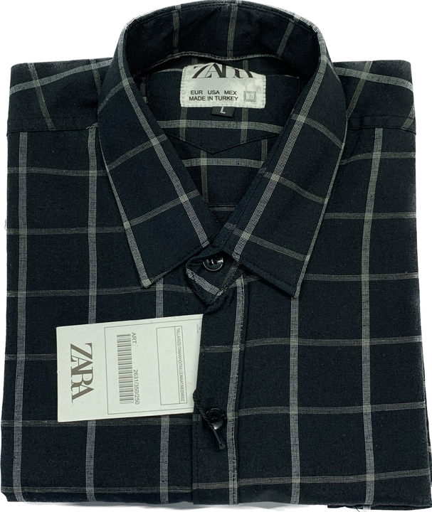 Poly cotton shirt black checks uploaded by True wear on 1/6/2023