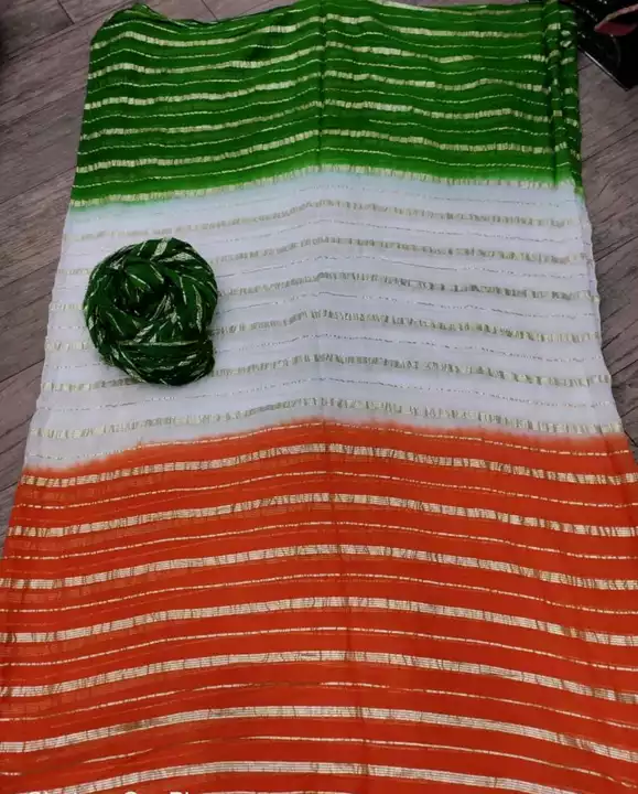 Post image Available 26 january tiranga special saree in ORGANZA and PURE GEORGETTE FABRIC....drop msg for price