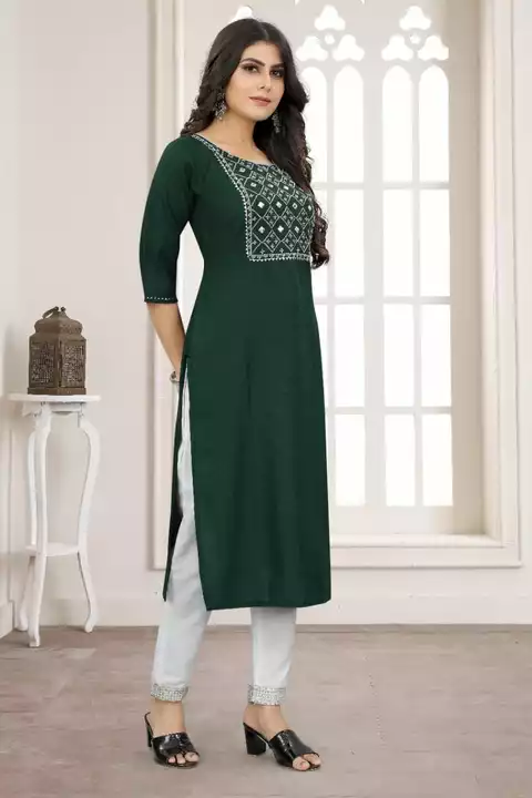 Post image Atyantah women candy kurtas and pant set
Name: Atyantah women candy kurtas and pant set
Kurta Fabric: Cotton
Bottomwear Fabric: Cotton
Fabric: Cotton
Sleeve Length: Three-Quarter Sleeves
Set Type: Kurta With Bottomwear
Bottom Type: Pants
Pattern: Solid
Net Quantity (N): Single
Sizes:
S (Bust Size: 34 in, Shoulder Size: 14.5 in, Kurta Waist Size: 36 in, Kurta Hip Size: 39 in, Kurta Length Size: 42 in, Bottom Waist Size: 30 in, Bottom Hip Size: 30 in, Bottom Length Size: 39 in) 
M (Bust Size: 36 in, Shoulder Size: 15 in, Kurta Waist Size: 38 in, Kurta Hip Size: 40 in, Kurta Length Size: 42 in, Bottom Waist Size: 31 in, Bottom Hip Size: 32 in, Bottom Length Size: 39 in) 
L (Bust Size: 38 in, Shoulder Size: 15.5 in, Kurta Waist Size: 40 in, Kurta Hip Size: 42 in, Kurta Length Size: 44 in, Bottom Waist Size: 32 in, Bottom Hip Size: 34 in, Bottom Length Size: 40 in) 
XL (Bust Size: 40 in, Shoulder Size: 16 in, Kurta Waist Size: 42 in, Kurta Hip Size: 44 in, Kurta Length Size: 44 in, Bottom Waist Size: 33 in, Bottom Hip Size: 36 in, Bottom Length Size: 40 in) 
XXL (Bust Size: 42 in, Shoulder Size: 16.5 in, Kurta Waist Size: 44 in, Kurta Hip Size: 46 in, Kurta Length Size: 46 in, Bottom Waist Size: 34 in, Bottom Hip Size: 38 in, Bottom Length Size: 40 in) 

A kurta set is beatutiful ethnic wear option that byou can stlye on  so many occassions. This graceful garment set comprises a kurti and pants ansd its often accompaniesd by a dupatta or ethnic jacket. Purchasing a set makes styling an easy task, as it would comprise both top and bottomwear t create a complete outfit. there are sets that feature a floaral printed kurti paired with a striped plazzo, tie-dye kurti  paired with multi- coloured bottoms, and more.khadi silk, cotton, gerogette, satin and polyester are some of the moset commonly used fabrics in these ethnic sets.you can choose some of the stylish options frome brands likes Biba, Soch, Salwar studio,Chhabra 555, wishful by,W, and many others to create a statemen