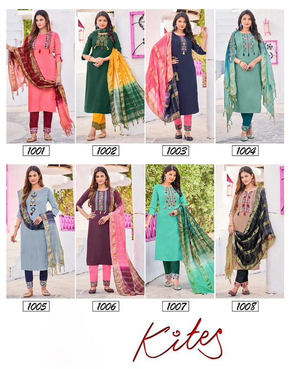 Fvd lonching new catalog kite vol-3 kurti,pent, dupatta collection  uploaded by Fashionvalley dresses on 1/6/2023
