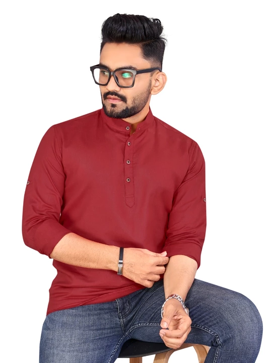 Product image of Cotto short kurta for men , price: Rs. 350, ID: cotto-short-kurta-for-men-6691768d