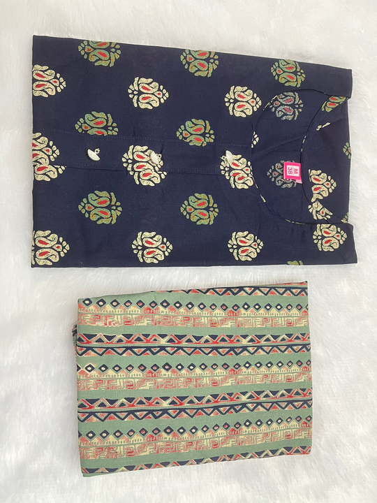 Jaipuri Cotton printed pair kurta set uploaded by Shanu collection on 5/5/2024