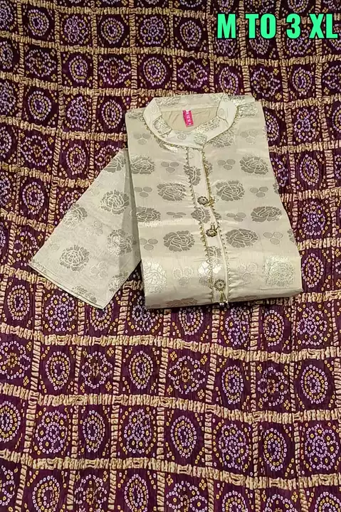 Jacquard silk kurti with duppata  uploaded by BOKADIYA TEXOFIN on 5/31/2024
