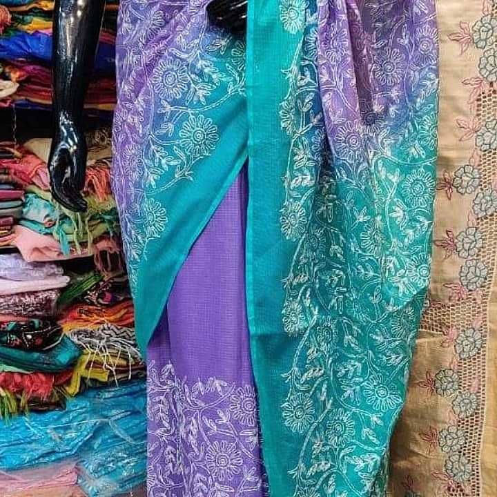 Embroidery saree uploaded by business on 2/10/2021