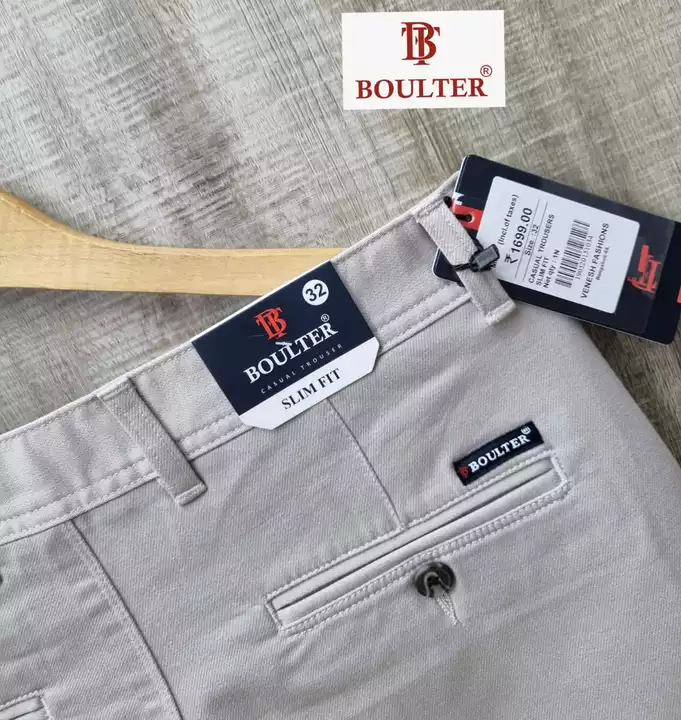 BRAND :-:BOULTER    MENS DOBBY  PLAIN LYCRA CASUAL TROUSERS uploaded by Bluewear apparel on 6/2/2024