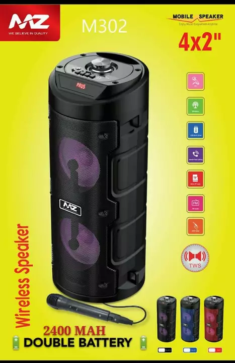 MZ M302 Bluetooth speaker 🔊 with 🔦 mic uploaded by FACTCLUB on 1/7/2023