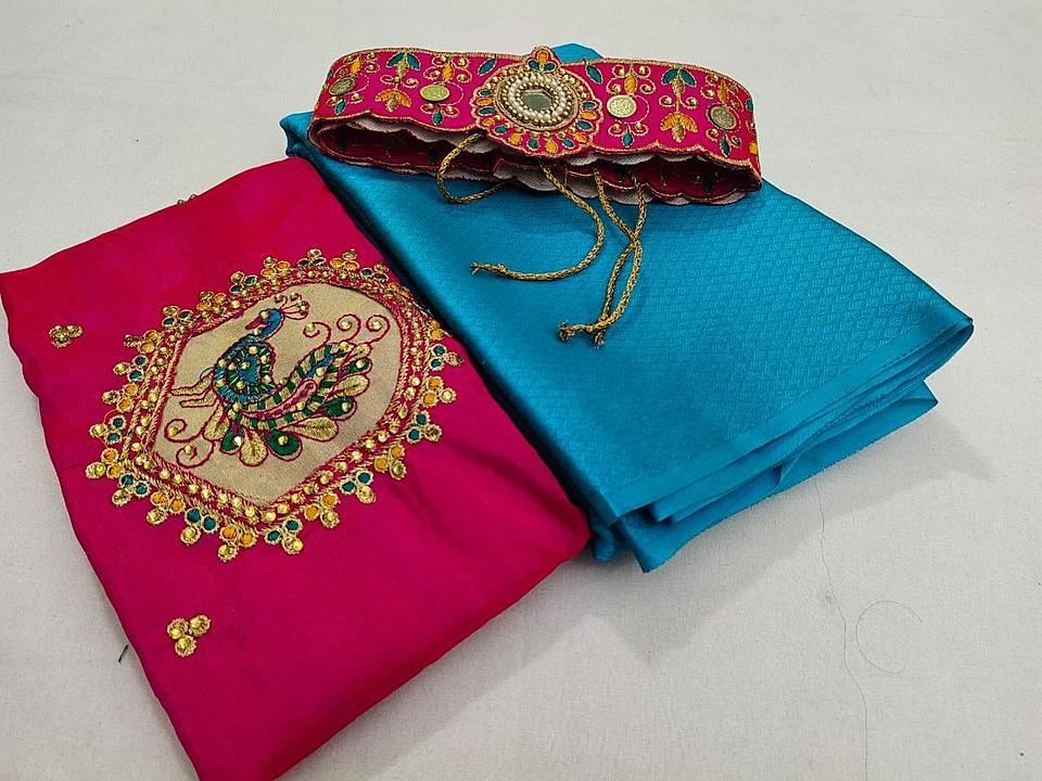 *Grand Blouse Collection*🎉🎉

*KF - DIKSHA SAREE 753*

Material:- Vedika Chiffon weaving leaf Saree uploaded by Sai collection on 2/10/2021
