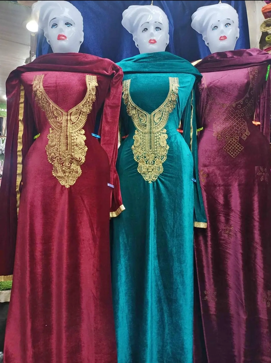 Velvet suits with stole T wholsale prices  uploaded by Rv Products on 1/7/2023