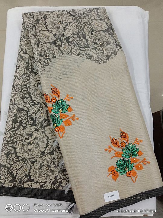 Silver tissues uploaded by Sri Venkata Durga Textiles on 2/10/2021