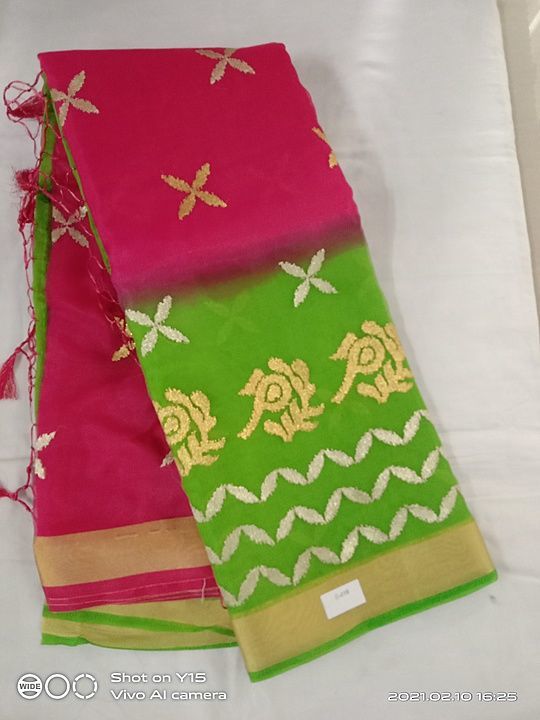 Kora organza uploaded by Sri Venkata Durga Textiles on 2/10/2021