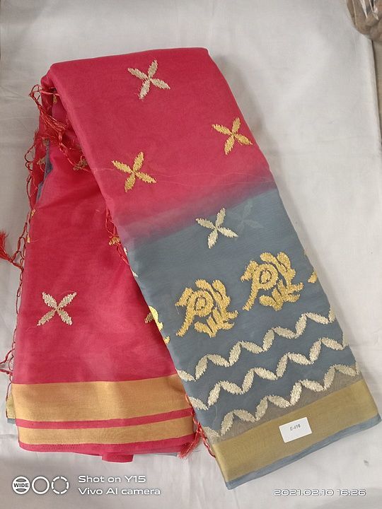 Kora organza uploaded by Sri Venkata Durga Textiles on 2/10/2021