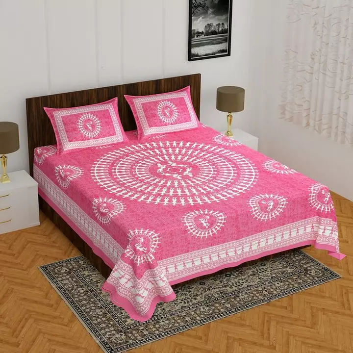 E ART BOXX RAJASTHANI JAIPURI COTTON PRINTED DOUBLE BEDSHEETS WITH 2 PILLOW COVER  uploaded by business on 1/7/2023