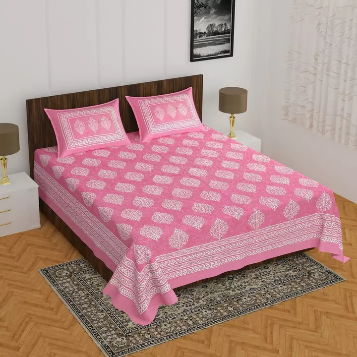 E ART BOXX RAJASTHANI JAIPURI COTTON PRINTED DOUBLE BEDSHEETS WITH 2 PILLOW COVER  uploaded by Mamta Enterprises on 1/7/2023