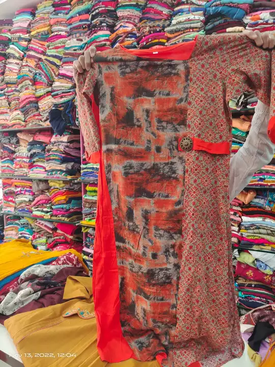 Mix Kurti GAON Cotton uploaded by Wholesale price ( Rajlakshmi Textile VF ) on 1/8/2023