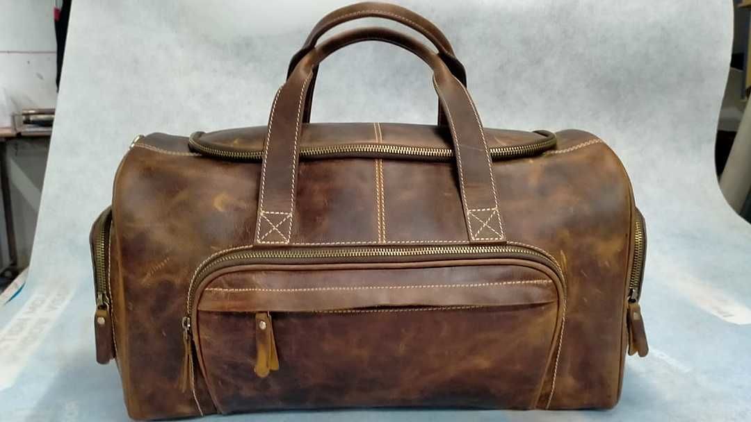 Duffle bag oil pull leather  uploaded by business on 2/10/2021