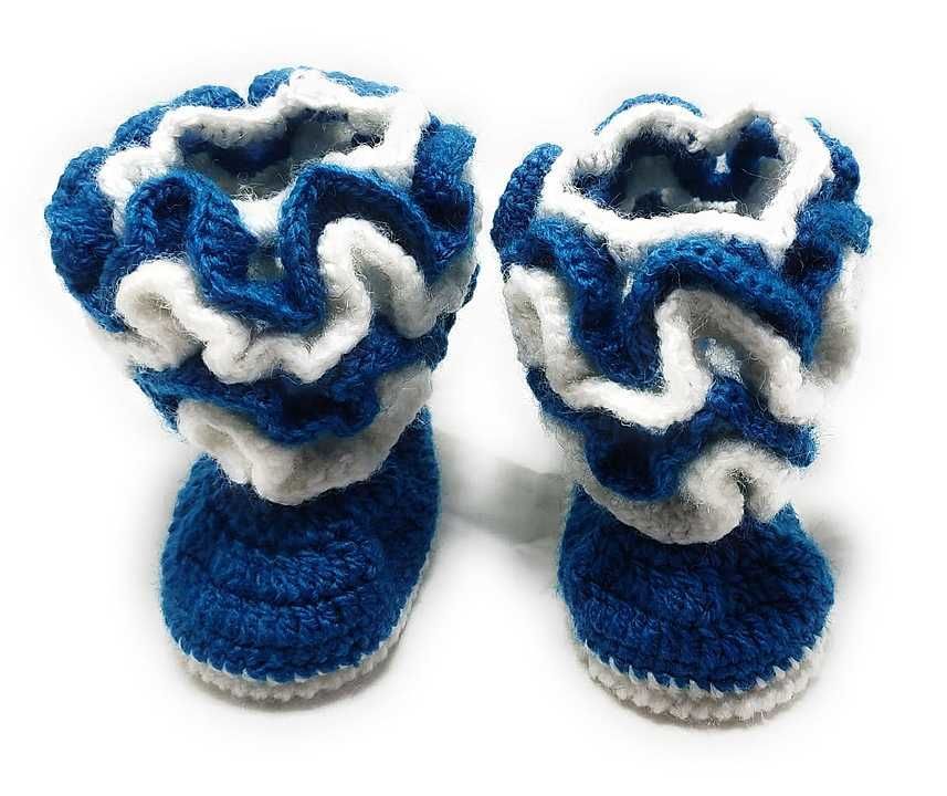 Kamath Group Hand 
Knitted Crochet 
Unisex-Baby's Boot 
in Blue (6-12 
Months) uploaded by Kamath Group on 2/11/2021