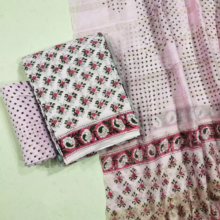 Hand Block Printed Unstitched Dress Material Suits 👗 uploaded by Star Batik Print on 1/8/2023