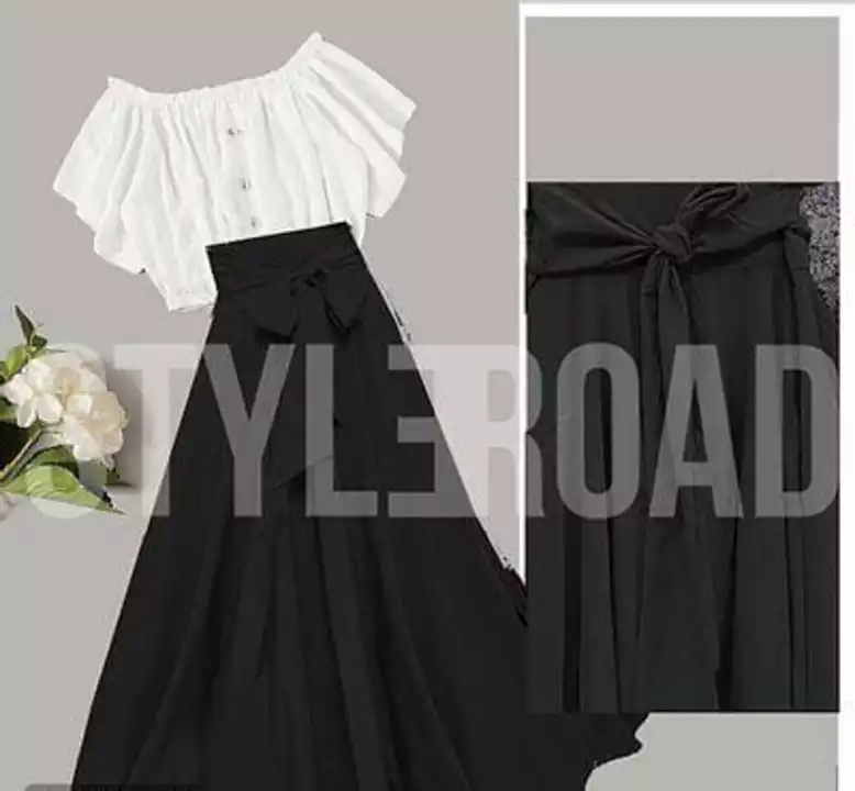 *StyleRoad - Crepe Top - Crepe Skirt With back Zipper and Ribbon Set*

*Price 450*

*Free Shipping F uploaded by SN creations on 1/9/2023