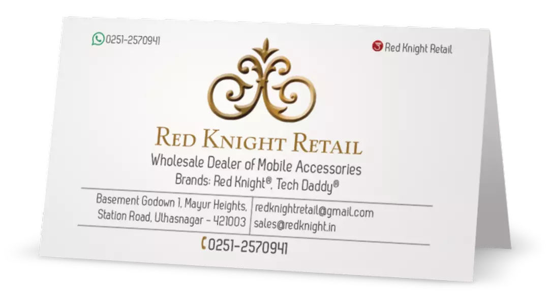 Visiting card store images of Red Knight Retail