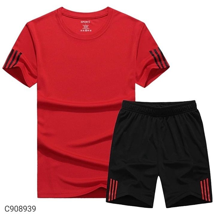 Tom Scott PolyKnit Solid Active T-Shirt with Shorts uploaded by business on 2/11/2021