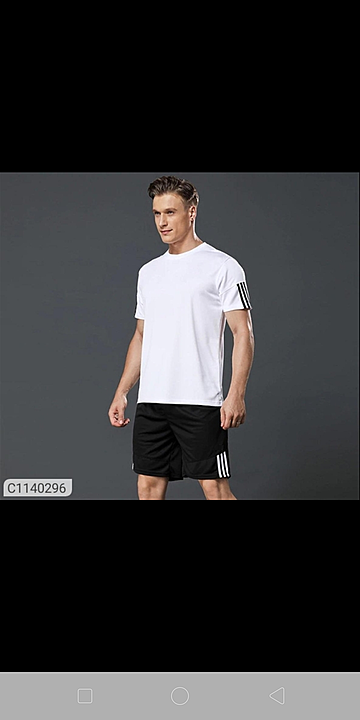 Tom Scott PolyKnit Solid Active T-Shirt with Shorts uploaded by business on 2/11/2021