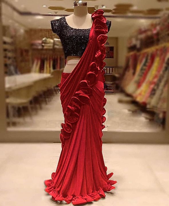 *FRILL SAREE* uploaded by business on 2/11/2021