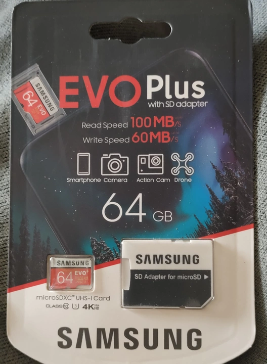 Samsung original memory card 64 Gb with camera adavter with 10 year brand warranty  uploaded by P3 STORS on 5/31/2024
