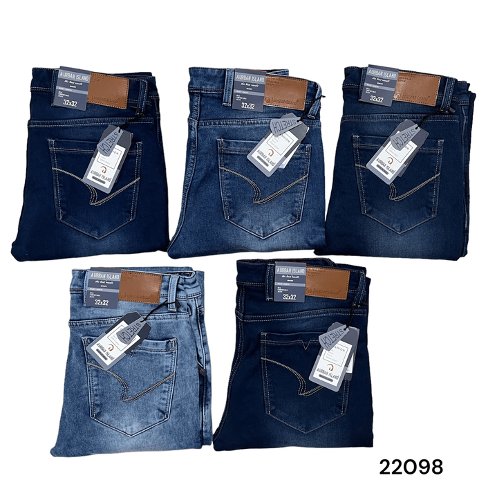 Brand : aurban island
   Knitted dobby Lycra JEANS 
 uploaded by Bluewear apparel on 5/28/2024