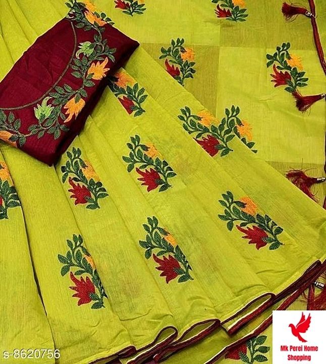 Beautiful  Chanderi cotton saree free cash on delivery  uploaded by business on 2/11/2021