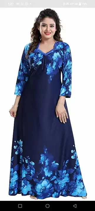 Sarina Full Sleeves Nightdress For Women's, Sarina Nighty, #nighties uploaded by INDIA STATION on 1/9/2023