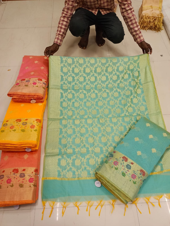 Banarasi p.v cotton silk than dupatta. uploaded by Ayana fashions on 5/10/2024