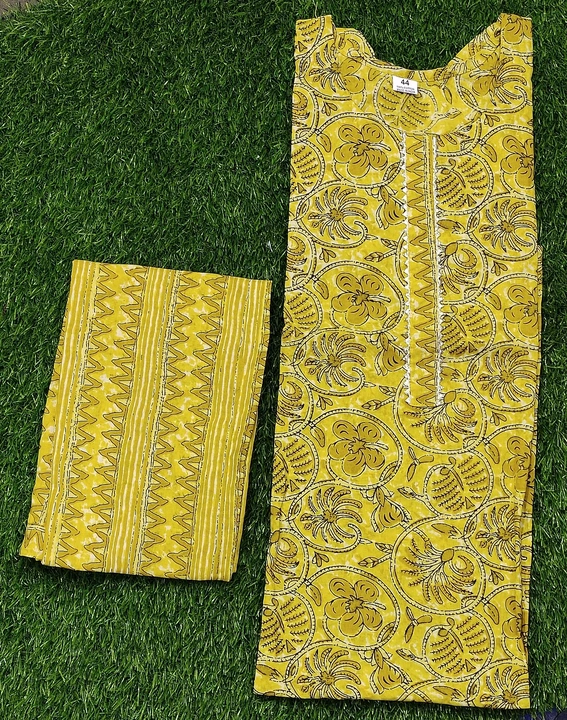 Cotton fabric kurti with pant  uploaded by Kabir Fashion World on 5/28/2024