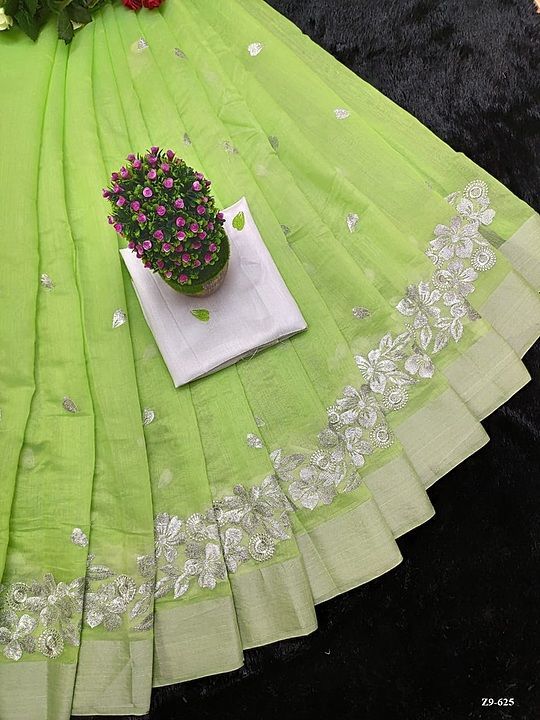 Chanderi fabric saree uploaded by Roy's fashions on 2/11/2021