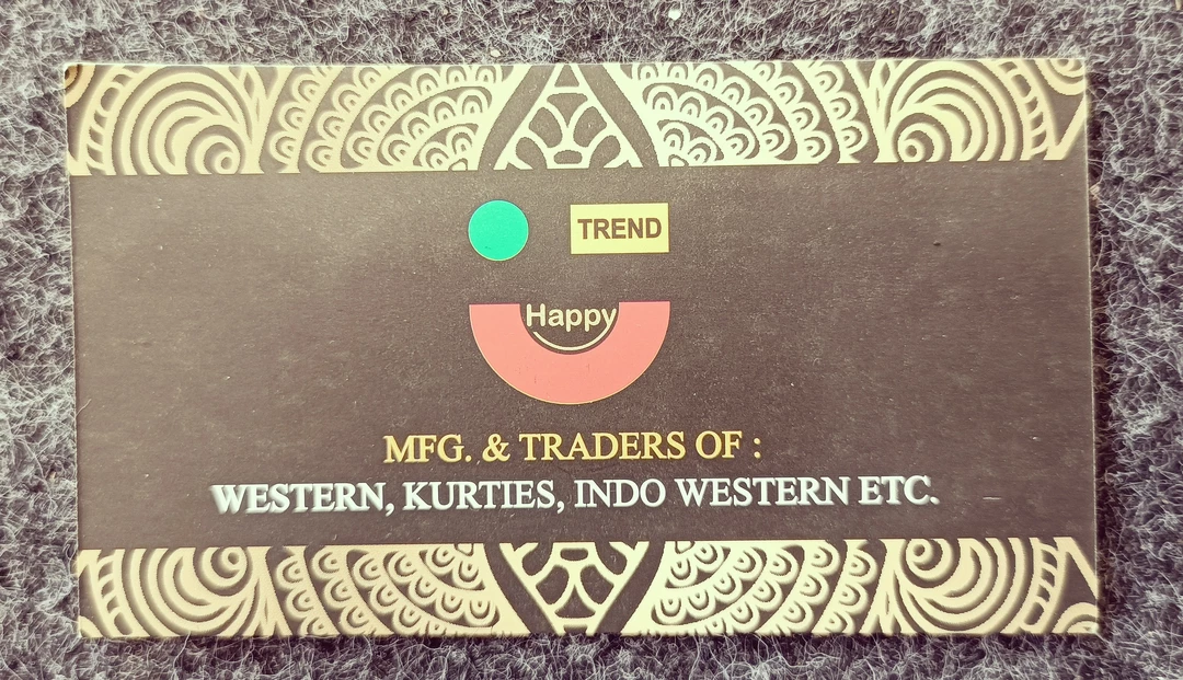 Visiting card store images of Happy Trend