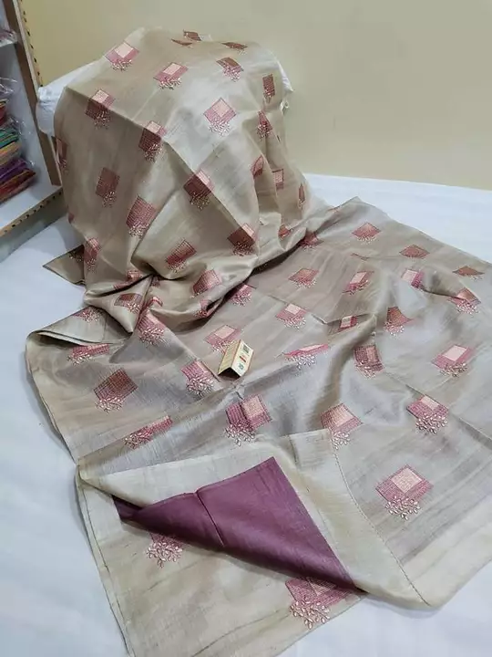 Silk embroidery saree  uploaded by business on 1/10/2023