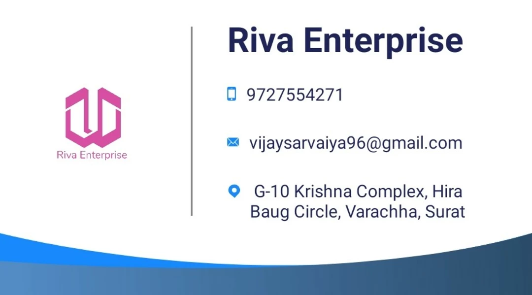 Visiting card store images of Riva Enterprise