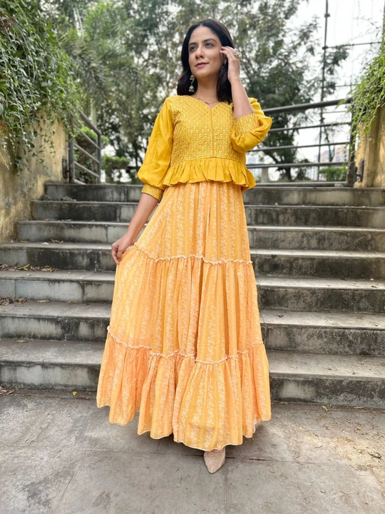 Exclusive Mustard lehenga with top and dupatta  uploaded by Vihu fashion on 5/30/2024