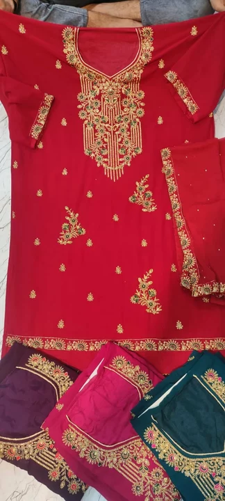 Dupatta work suit uploaded by business on 1/10/2023