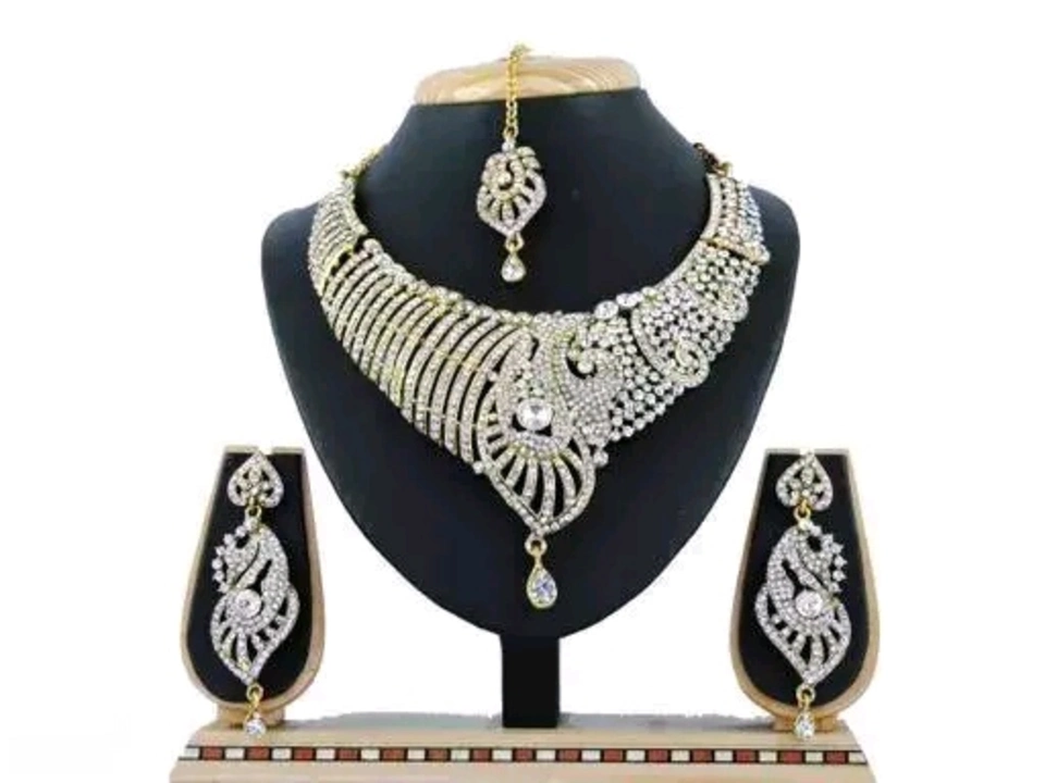 Trendy modern new style jewellery set for bulk price please contact uploaded by business on 1/10/2023